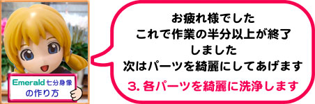 3.各パーツを綺麗に洗浄します