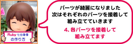 4.各パーツを接着して組み立てます